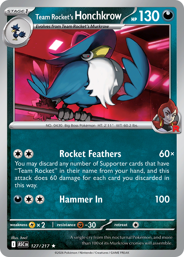 Rocket's Honchkrow deck